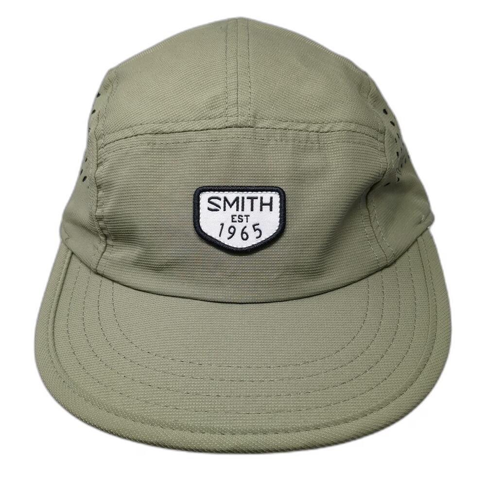 Smith 1965 5 Panel Green One Size Laser Cut Polyester Strapback Hat Outdoor